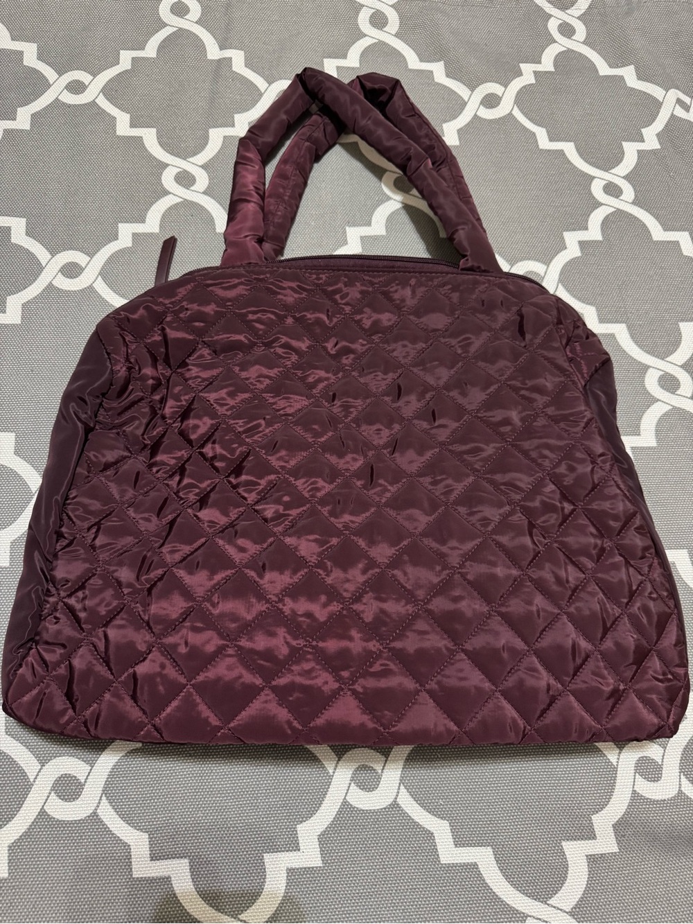 DSW Quilted Tote in Plum
